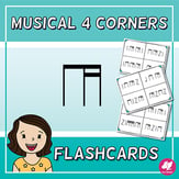 Flashcards with 4 Corners/Section - Stick Notation Reproducible PDF